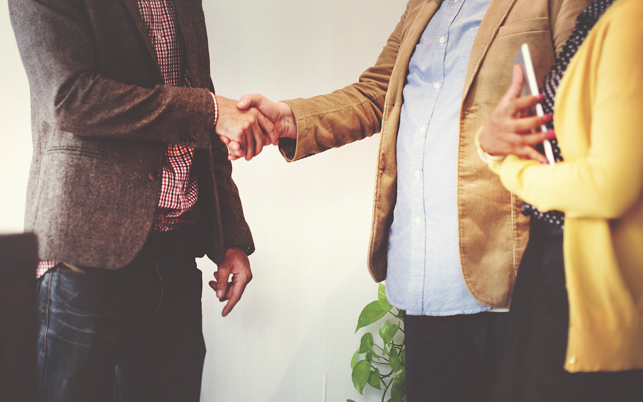 business team shaking hands