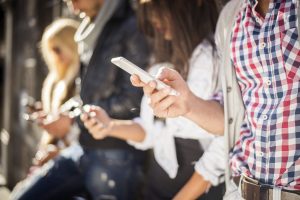 gen z on their mobile devices