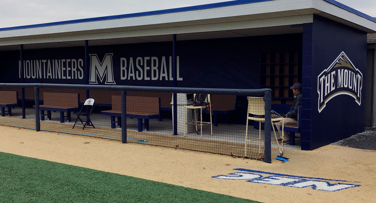mount st mary's university dugout graphics