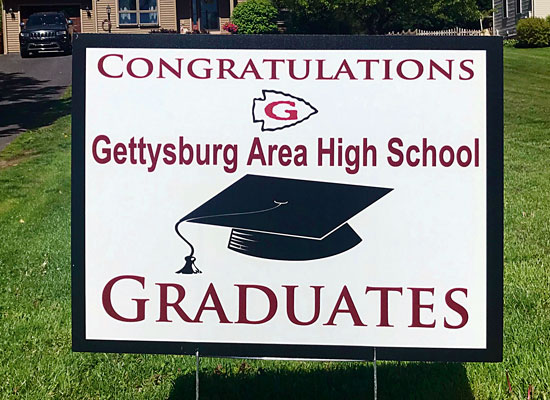 Gettysburg College Graduate sign