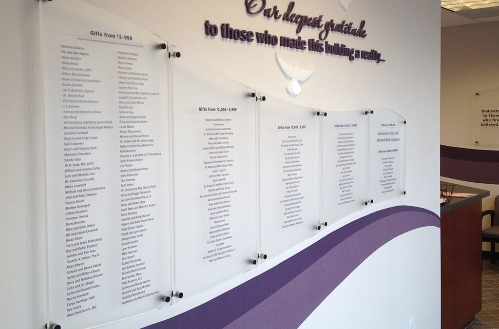 Frederick County Mental Health Association Donor Wall