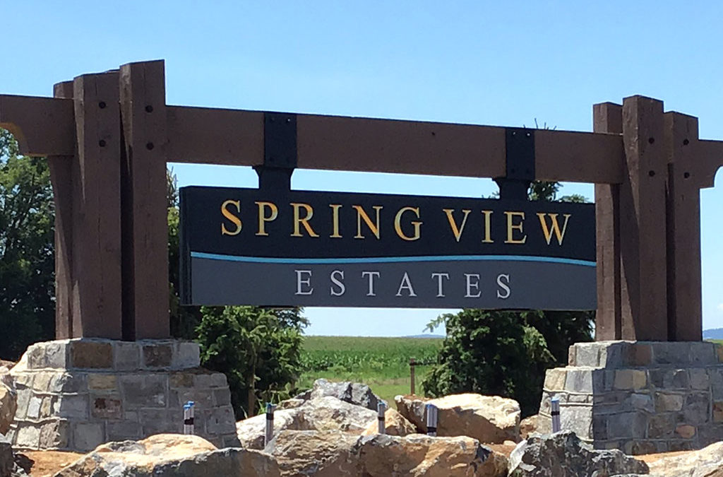 Spring View Estates Timber Frame Sign