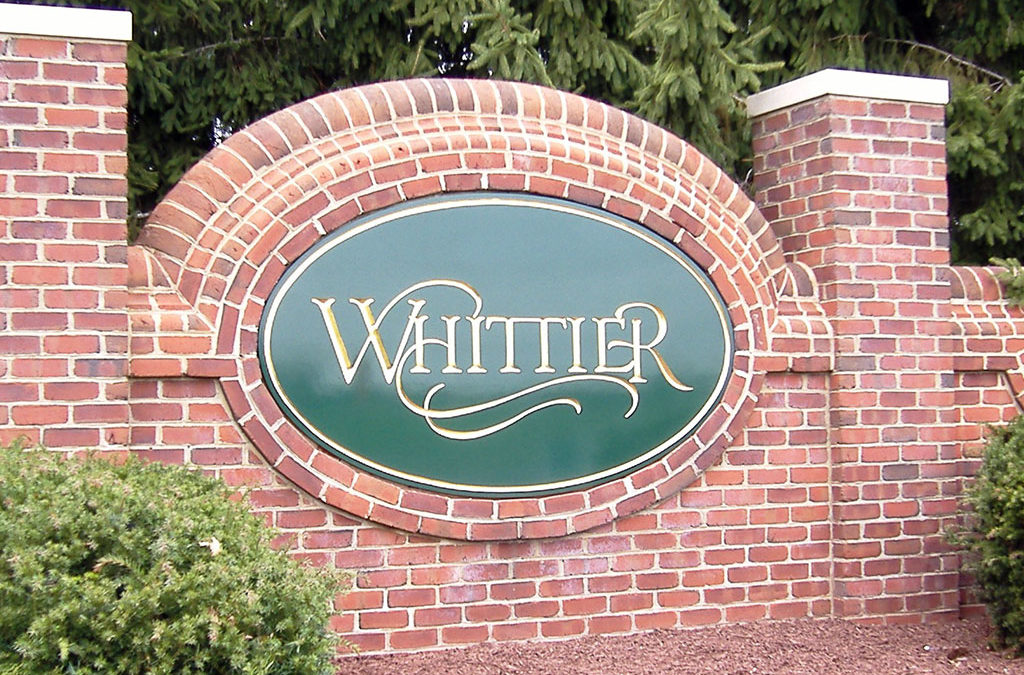 Whittier Monument Sign