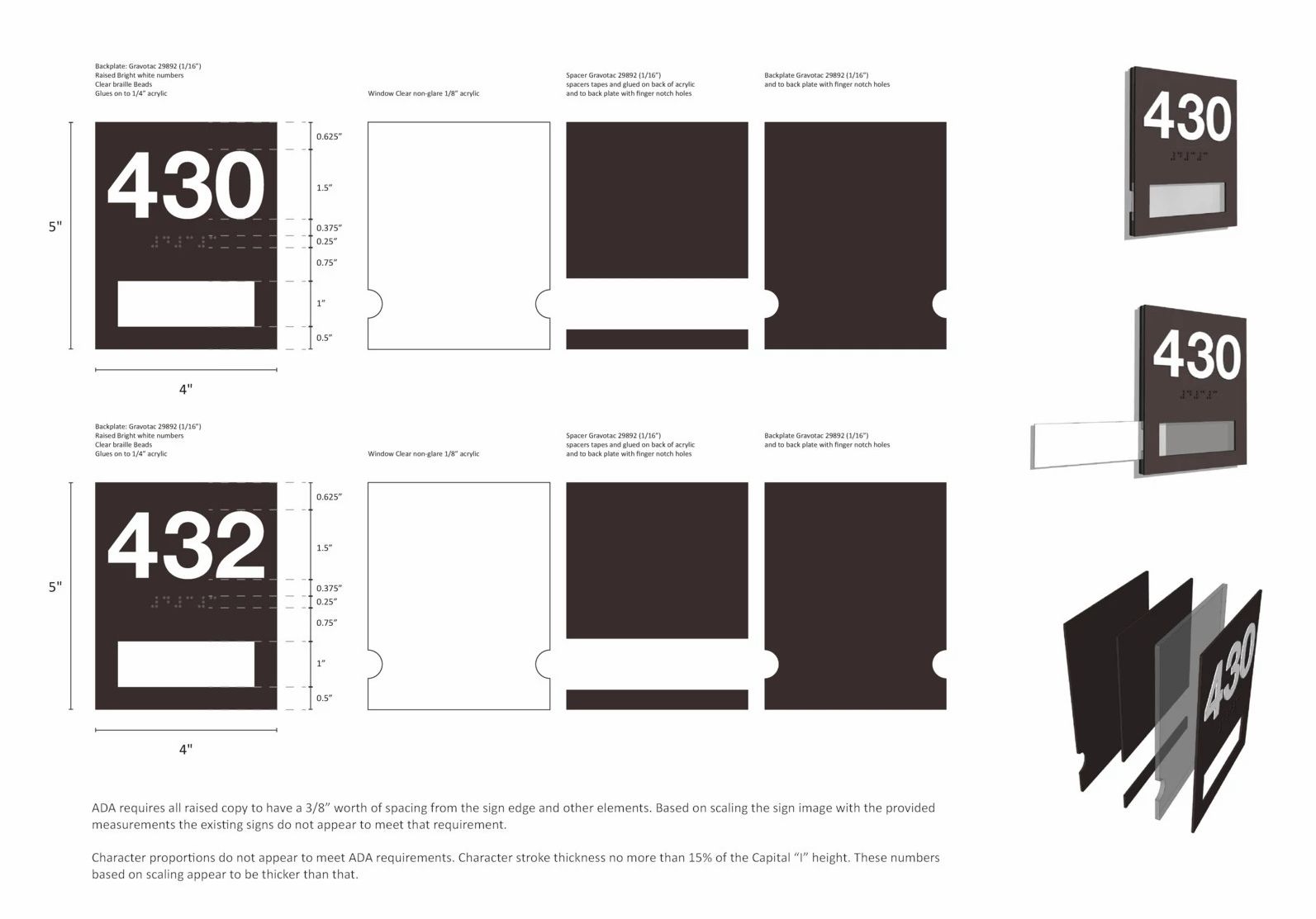 Minkoff Ada Room Number Signs Graphcom