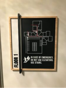 Camden Parking Garage Interior Sign