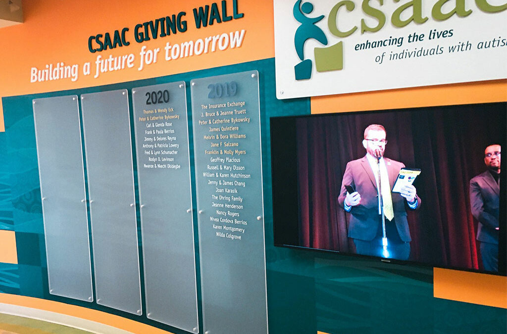 Community Services for Autistic Adults & Children (CSAAC) Wall of Donors