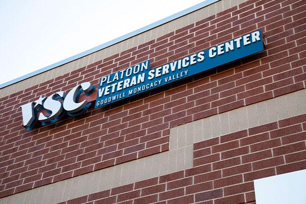 goodwill veterans services center signage