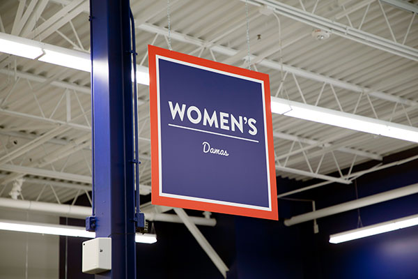 women's retail sign