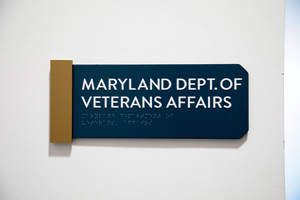maryland dept of veterans affairs signage