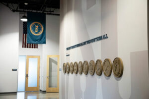 VSC Hallway with Circle Plaques